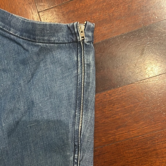 Zara Denim A-Line Circle Skirt with Side Zip Closure | Size S - Picture 2 of 4
